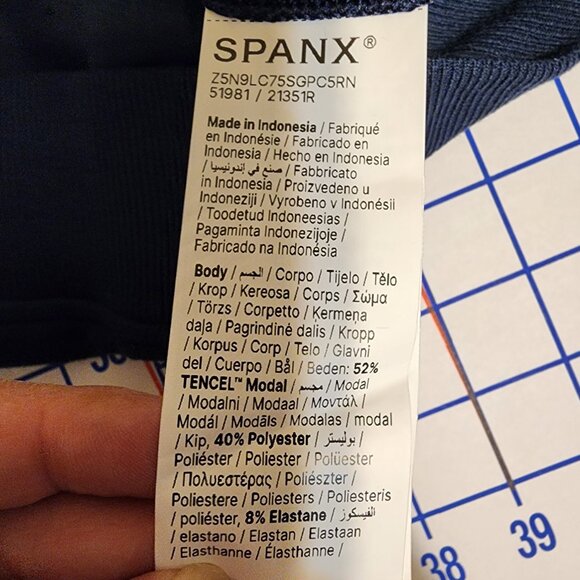 Spanx Airpique Crewneck Sweatshirt NWOT Navy XL - Picture 9 of 12